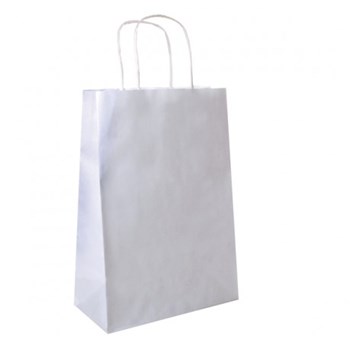 1000 x sacchetti 30+20x60cm buste di plastica bianco sacchetto acquisto cartocci Acquisto Borse 