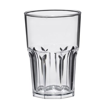 Grizzly Set di bicchieri riutilizzabili da 0,25 l 20 bicchieri trasparenti lavabili in lavastoviglie impilabili in plastica 